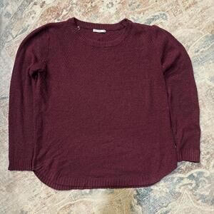 Pink Clover textured crewneck sweater, burgundy‎ – 2X